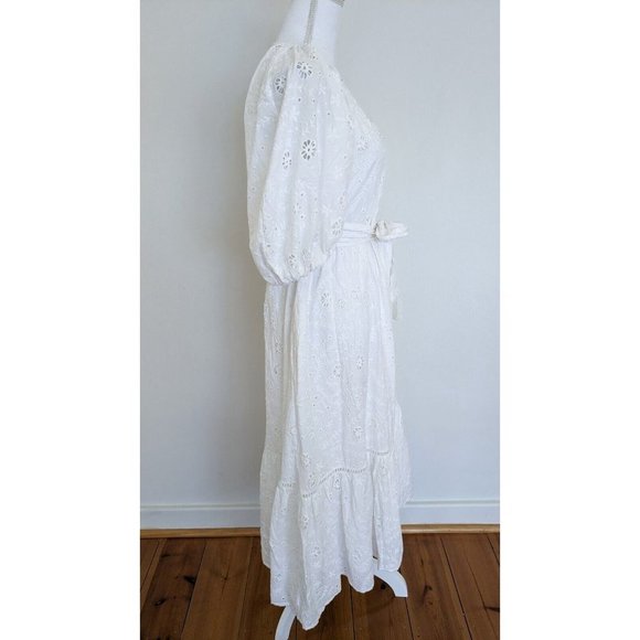 Aje Silvatica BRODERIE Midi Dress White - Picture 13 of 15